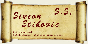 Simeon Stiković vizit kartica
